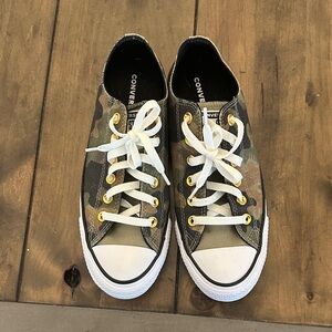 Converse Camouflage Sneakers with White Laces